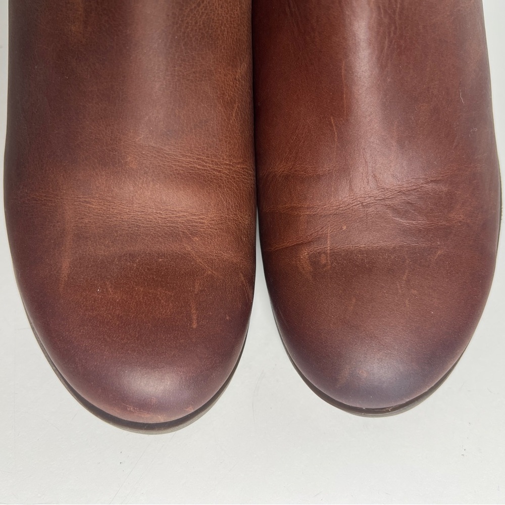 •OLUKAI•‎ Kualona Round Toe Pull On Ankle Boot in Friar Brown Leather Size 6.5 - Picture 7 of 12